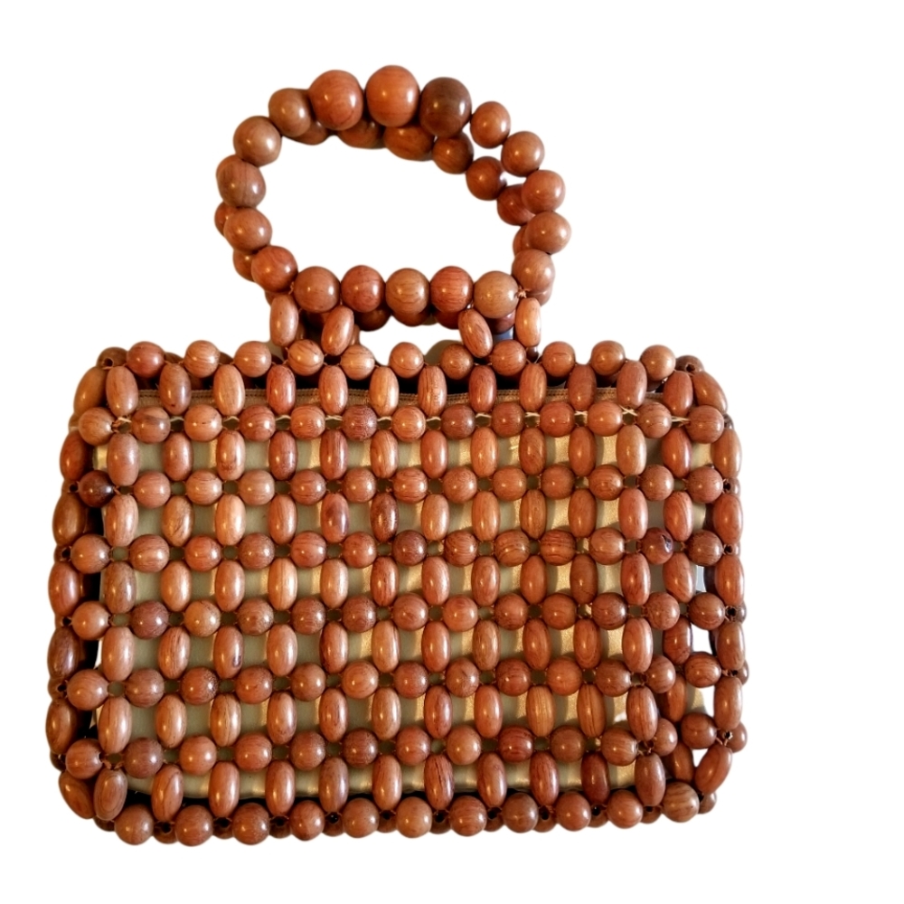 NWOT Bohemian Beaded Top Handle Bag